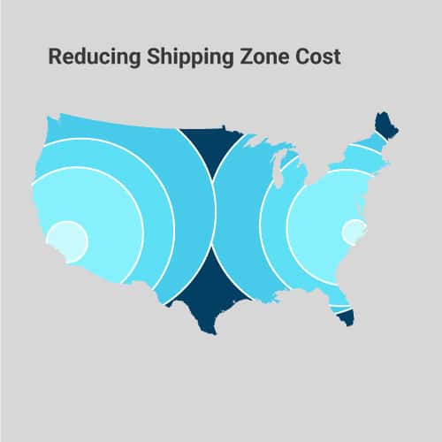 reducing shipping zone cost map