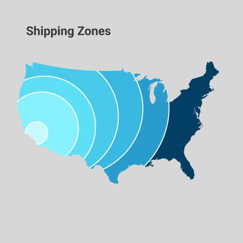 shipping zones